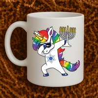 Jewnicorn Funny Hanukkah Unicorn Dabbing Unicorn Mug