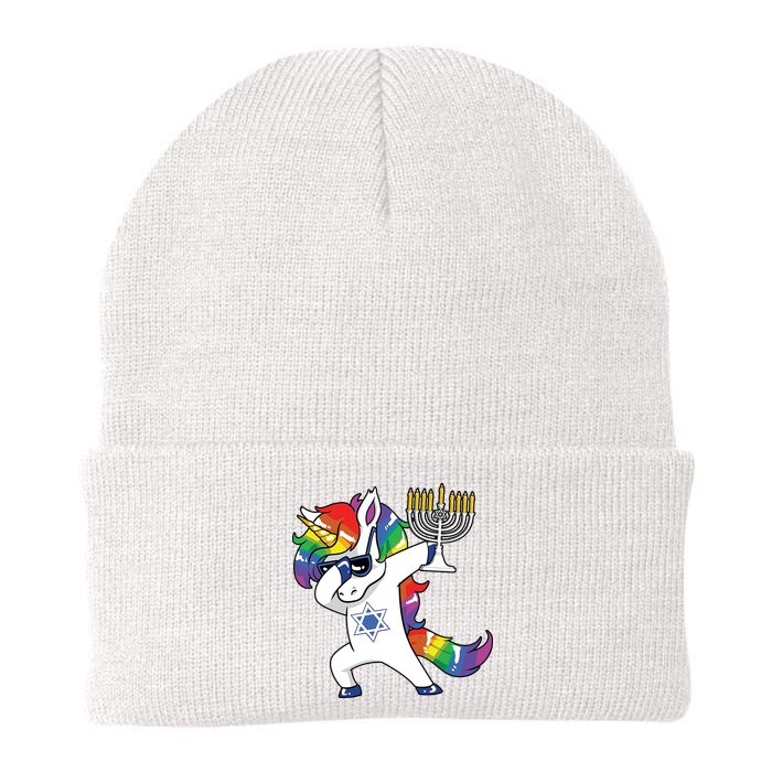 Jewnicorn Funny Hanukkah Unicorn Dabbing Unicorn Beanie