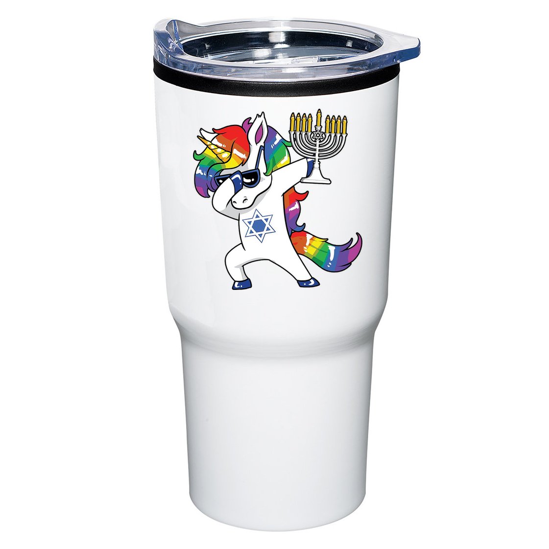 Jewnicorn Funny Hanukkah Unicorn Dabbing Unicorn Tumbler