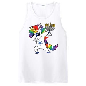 Jewnicorn Funny Hanukkah Unicorn Dabbing Unicorn PosiCharge Competitor Tank