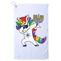Jewnicorn Funny Hanukkah Unicorn Dabbing Unicorn Golf Towel