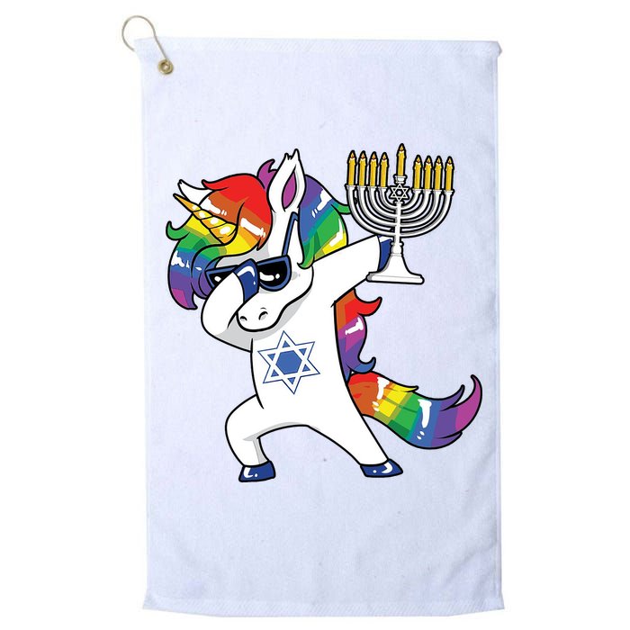 Jewnicorn Funny Hanukkah Unicorn Dabbing Unicorn Golf Towel