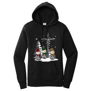 Jesus Faith Hope Love Snowman Funny Merry Xmas For Christian Women's Pullover Hoodie