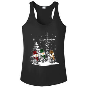 Jesus Faith Hope Love Snowman Funny Merry Xmas For Christian Ladies PosiCharge Competitor Racerback Tank