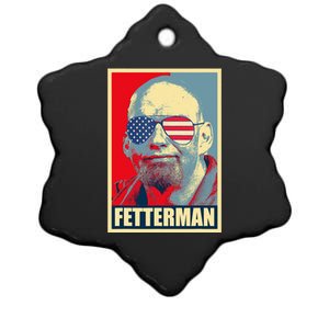 John Fetterman Hope Poster Vote For Democrat President 2024 Ceramic Star Ornament