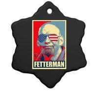 John Fetterman Hope Poster Vote For Democrat President 2024 Ceramic Star Ornament