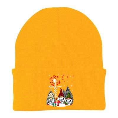 Jesus Faith Hope Love Xmas Christian Gnomes Dandelion Cool Gift Knit Cap Winter Beanie