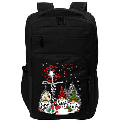 Jesus Faith Hope Love Xmas Christian Gnomes Dandelion Cool Gift Impact Tech Backpack