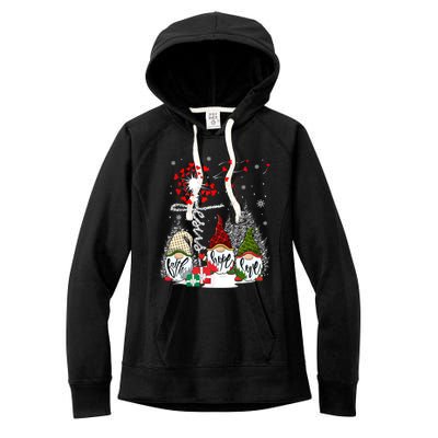 Jesus Faith Hope Love Xmas Christian Gnomes Dandelion Cool Gift Women's Fleece Hoodie