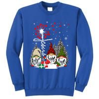 Jesus Faith Hope Love Xmas Christian Gnomes Dandelion Cool Gift Sweatshirt