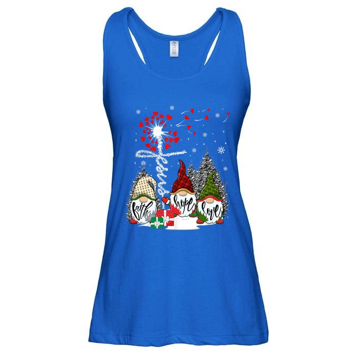 Jesus Faith Hope Love Xmas Christian Gnomes Dandelion Cool Gift Ladies Essential Flowy Tank