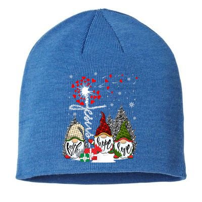 Jesus Faith Hope Love Xmas Christian Gnomes Dandelion Cool Gift Sustainable Beanie