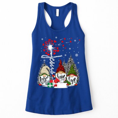 Jesus Faith Hope Love Xmas Christian Gnomes Dandelion Cool Gift Womens Tank Top