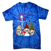 Jesus Faith Hope Love Xmas Christian Gnomes Dandelion Cool Gift Tie-Dye T-Shirt