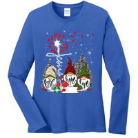 Jesus Faith Hope Love Xmas Christian Gnomes Dandelion Cool Gift Ladies Long Sleeve Shirt