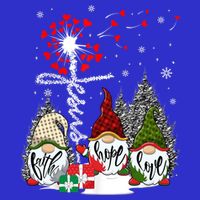 Jesus Faith Hope Love Xmas Christian Gnomes Dandelion Cool Gift Women's V-Neck T-Shirt