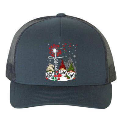 Jesus Faith Hope Love Xmas Christian Gnomes Dandelion Cool Gift Yupoong Adult 5-Panel Trucker Hat