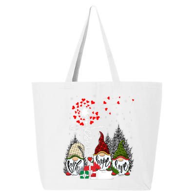 Jesus Faith Hope Love Xmas Christian Gnomes Dandelion Cool Gift 25L Jumbo Tote