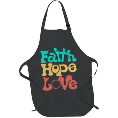 Jesus Faith Hope Love Retro Apron