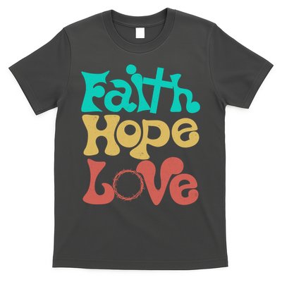 Jesus Faith Hope Love Retro T-Shirt