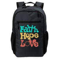 Jesus Faith Hope Love Retro Backpack