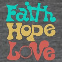 Jesus Faith Hope Love Retro Button