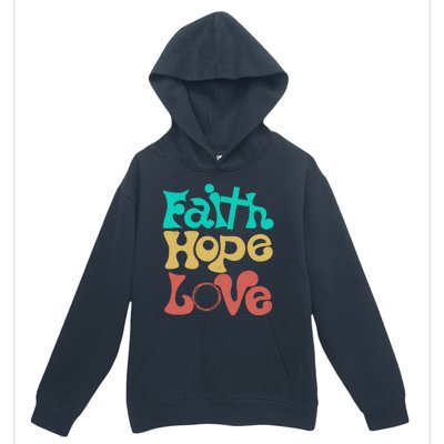 Jesus Faith Hope Love Retro Urban Pullover Hoodie