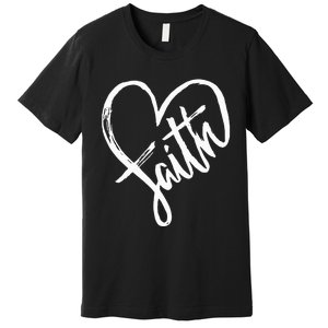 Jesus Faith Heart Christian Graphic Tees Premium T-Shirt