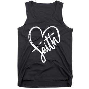 Jesus Faith Heart Christian Graphic Tees Tank Top