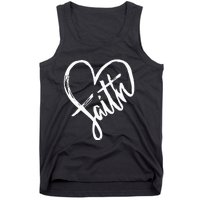 Jesus Faith Heart Christian Graphic Tees Tank Top