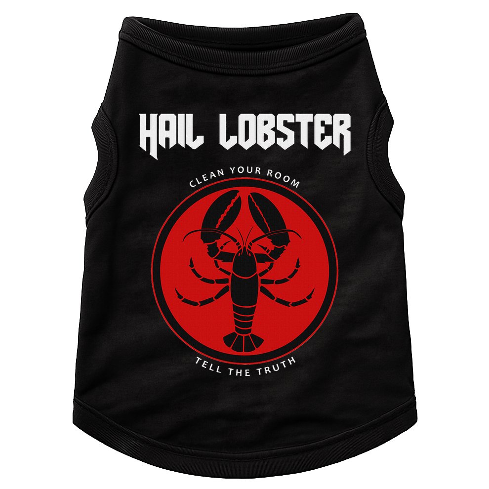Jp Fan Hail Lobster S Adults Black Cotton 100 Doggie Tank