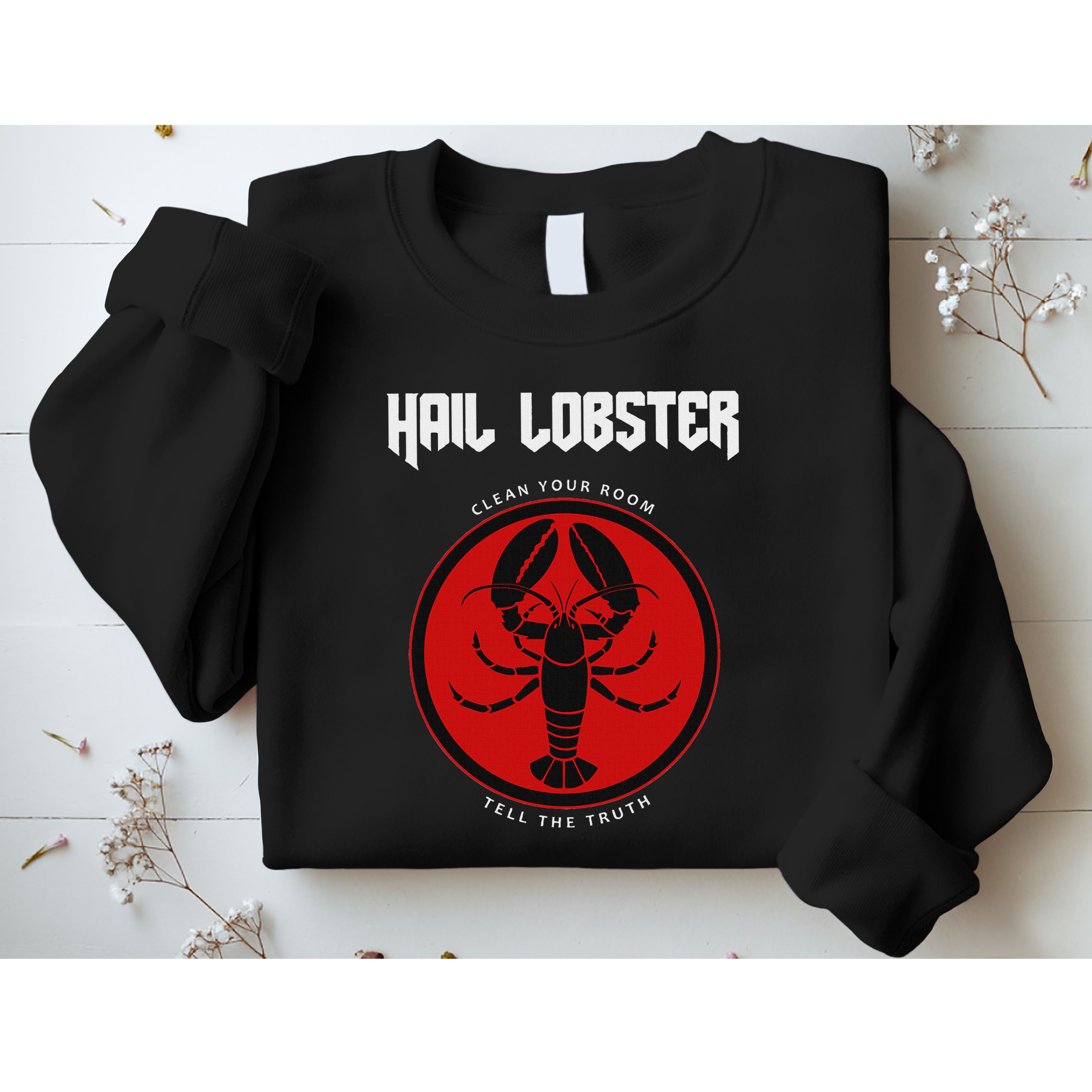Jp Fan Hail Lobster S Adults Black Cotton 100 Sweatshirt