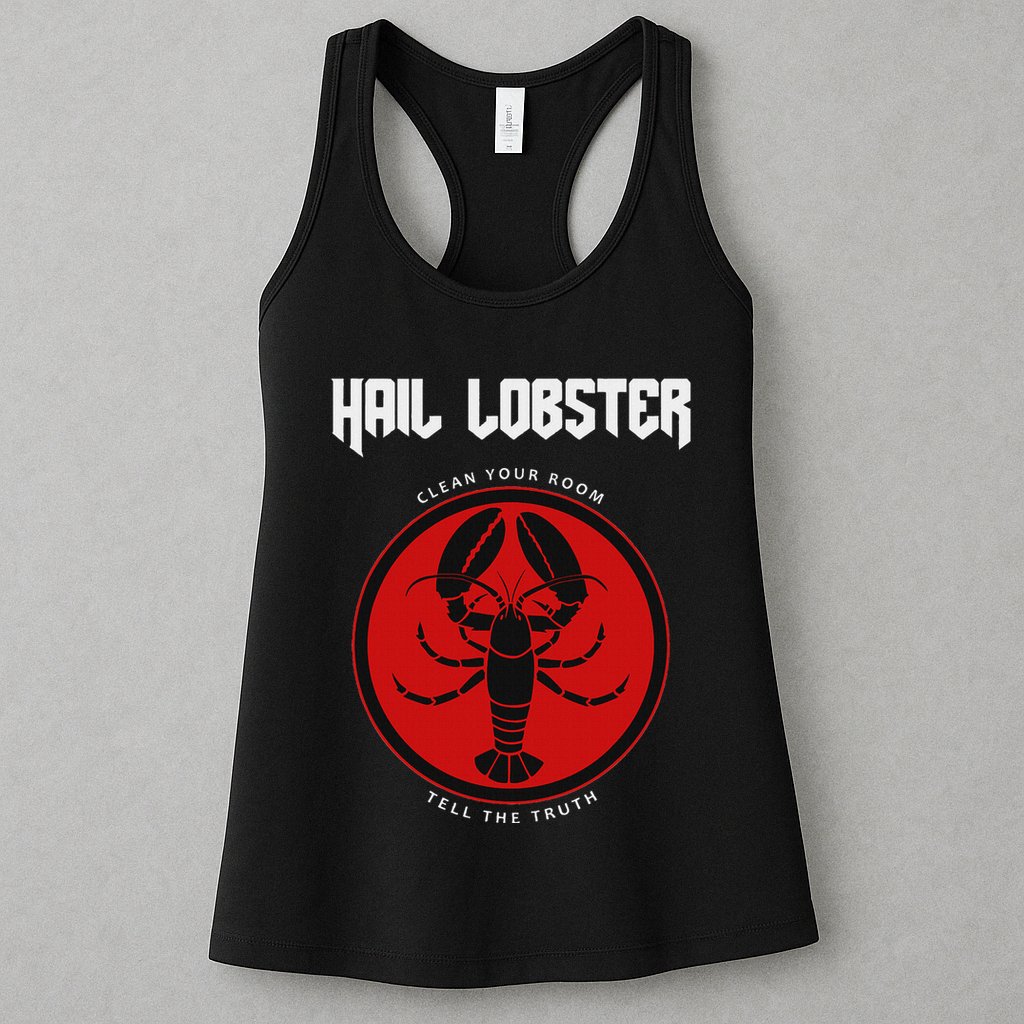 Jp Fan Hail Lobster S Adults Black Cotton 100 Womens Tank Top