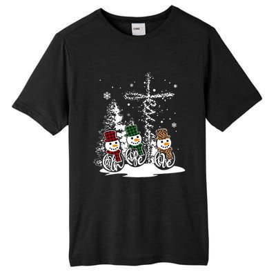 Jesus Faith Hope Love Snow Funny Merry Xmas For Christian Cute Gift Tall Fusion ChromaSoft Performance T-Shirt