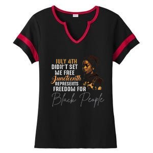 Juneteenth Freedom Historical Triumph Ladies Halftime Notch Neck Tee