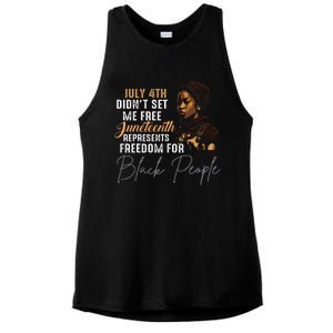 Juneteenth Freedom Historical Triumph Ladies PosiCharge Tri-Blend Wicking Tank