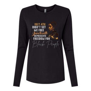 Juneteenth Freedom Historical Triumph Womens Cotton Relaxed Long Sleeve T-Shirt