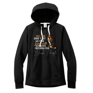 Juneteenth Freedom Historical Triumph Women's Fleece Hoodie