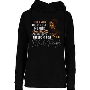 Juneteenth Freedom Historical Triumph Womens Funnel Neck Pullover Hood