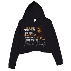 Juneteenth Freedom Historical Triumph Crop Fleece Hoodie