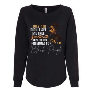 Juneteenth Freedom Historical Triumph Womens California Wash Sweatshirt