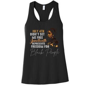 Juneteenth Freedom Historical Triumph Women's Racerback Tank