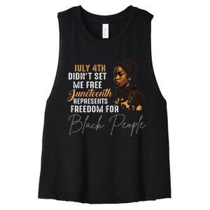 Juneteenth Freedom Historical Triumph Women's Racerback Cropped Tank