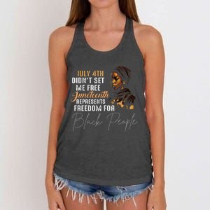 Juneteenth Freedom Historical Triumph Women's Knotted Racerback Tank