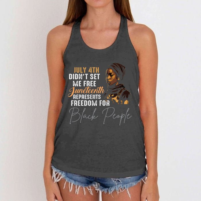 Juneteenth Freedom Historical Triumph Women's Knotted Racerback Tank