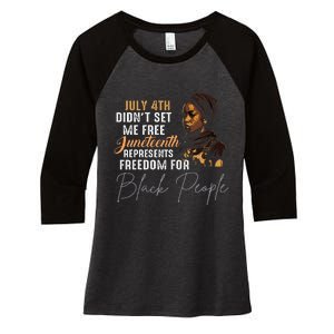 Juneteenth Freedom Historical Triumph Women's Tri-Blend 3/4-Sleeve Raglan Shirt