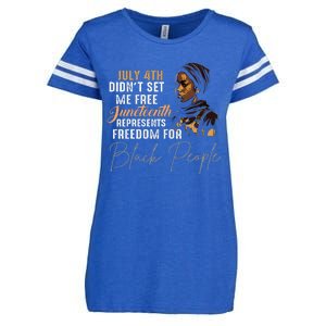 Juneteenth Freedom Historical Triumph Enza Ladies Jersey Football T-Shirt