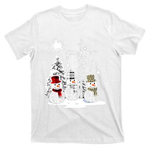 Jesus Faith Hope Love Snowman Funny Xmas For Christian T-Shirt