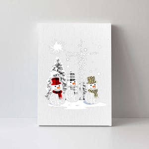 Jesus Faith Hope Love Snowman Funny Xmas For Christian Canvas