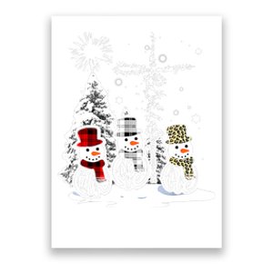 Jesus Faith Hope Love Snowman Funny Xmas For Christian Poster